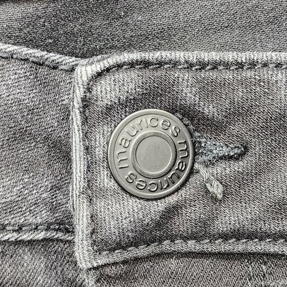 Maurices M. Jeans Womens XL X-SHORT Black Mid Rise Jegging Skinny Stretch Denim - Picture 2 of 13